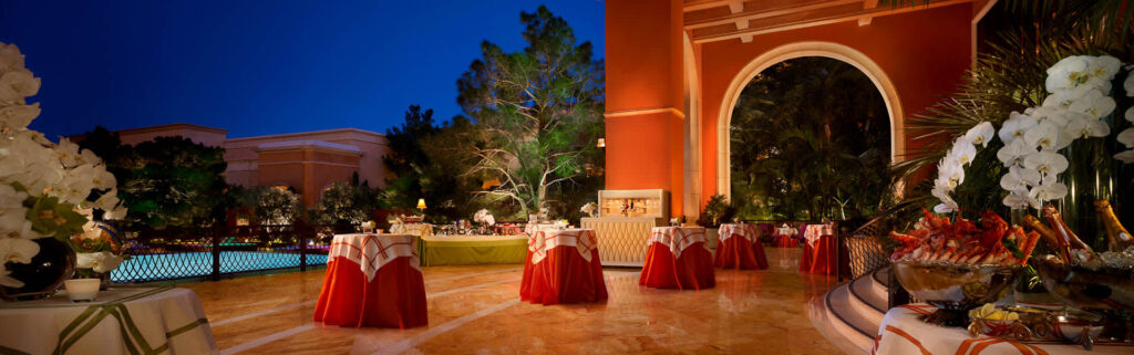 Corporate Events Las Vegas — outdoor terrace venue for corporate dinners and receptions
